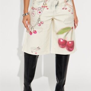 Fashion Nova Cherry Picker Bermuda Shorts NWT Plus Size 16